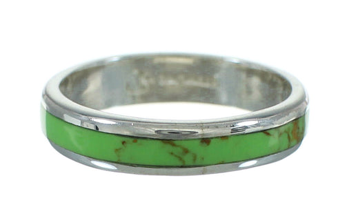 Gaspeite Genuine Sterling Silver Southwest Ring Size 7-1/4 AX73516